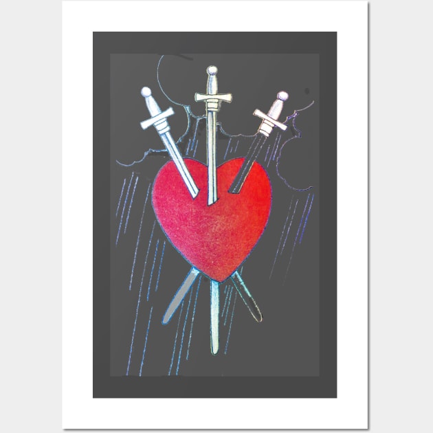 Three of Swords Wall Art by akastardust